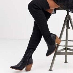 Never Worn ASOS Thigh High Slouchy Boots Size 8W